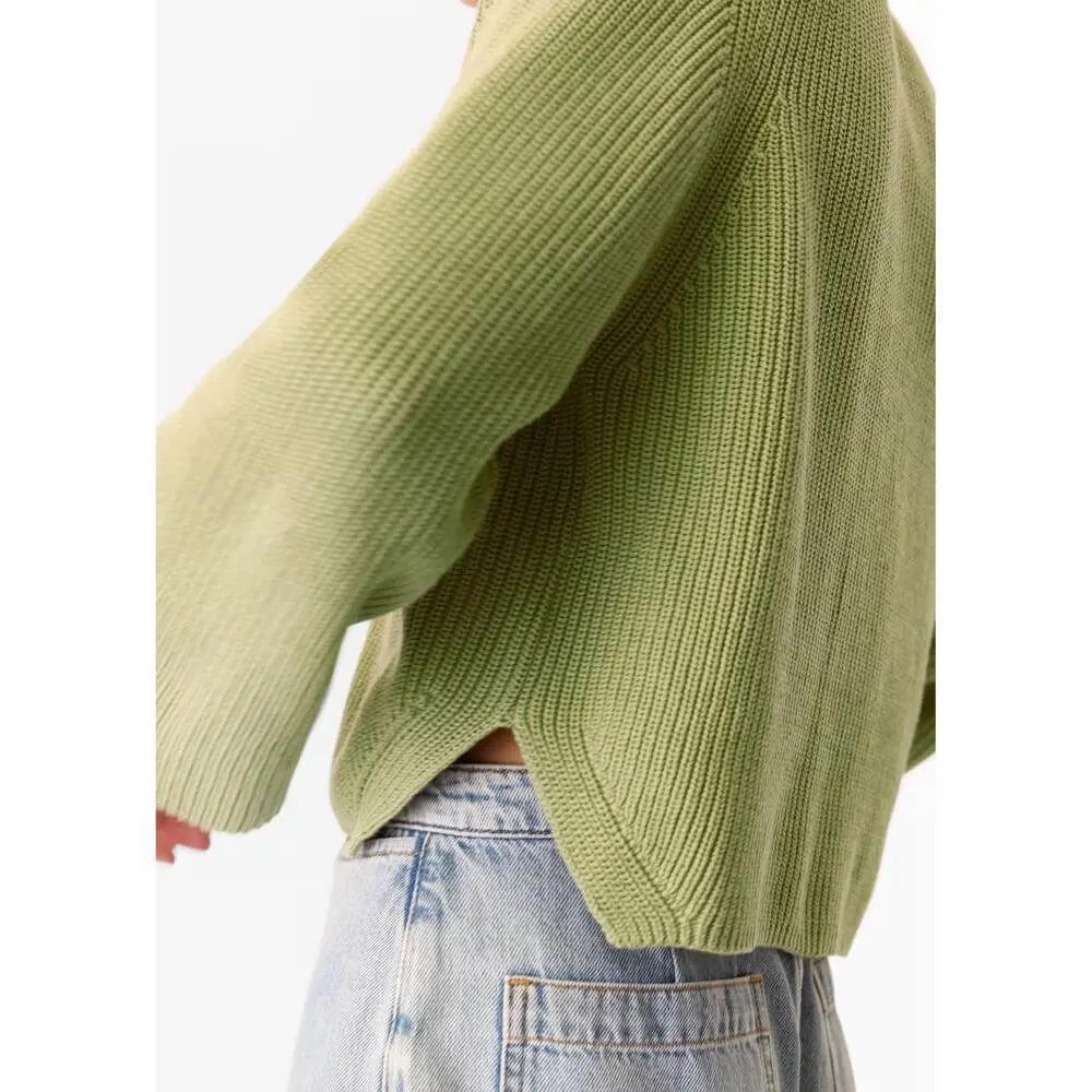 Whistles Green Nala Cotton Cardigan